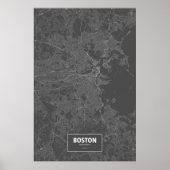 Boston, Massachusetts (zwart wit) Poster (Voorkant)