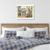 Boston, MassachusettsBoston Tea Party Scene Canvas Afdruk (Insitu (Slaapkamer))