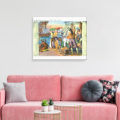 Boston, MassachusettsBoston Tea Party Scene Canvas Afdruk (Insitu (Woonkamer))