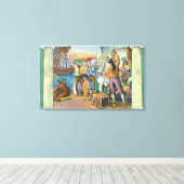 Boston, MassachusettsBoston Tea Party Scene Canvas Afdruk (Insitu (Houten vloer))