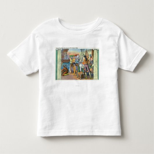 Boston, MassachusettsBoston Tea Party Scene Kinder Shirts (Voorkant)