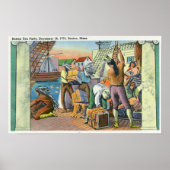 Boston, MassachusettsBoston Tea Party Scene Poster (Voorkant)