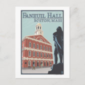 Boston, MassachusettsFaneuil Hall Uitzicht Briefkaart (Voorkant)
