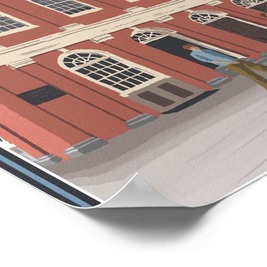 Boston, MassachusettsFaneuil Hall Uitzicht Poster (Hoek)