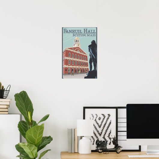Boston, MassachusettsFaneuil Hall Uitzicht Poster (Thuiskantoor)