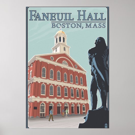 Boston, MassachusettsFaneuil Hall Uitzicht Poster (Voorkant)