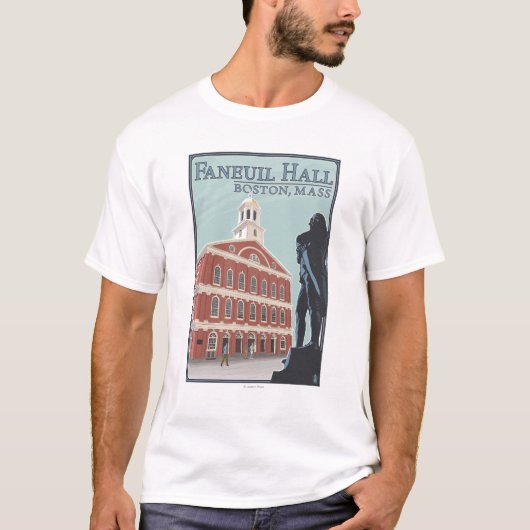 Boston, MassachusettsFaneuil Hall Uitzicht T-shirt (Voorkant)