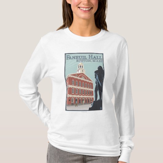 Boston, MassachusettsFaneuil Hall Uitzicht T-shirt (Voorkant)