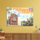 Boston, MassachusettsHistorische Boston Scenes Canvas Afdruk (Insitu (Woonkamer))