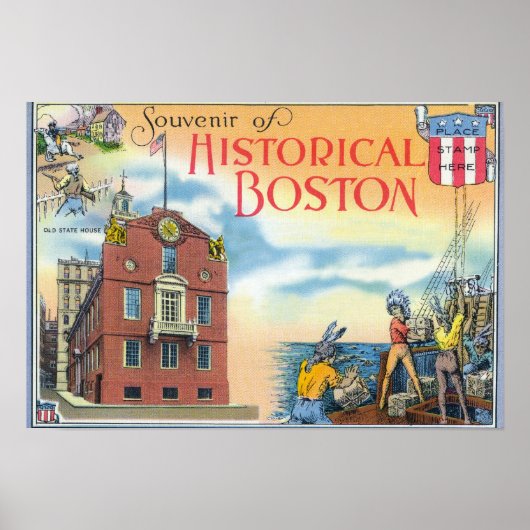 Boston, MassachusettsHistorische Boston Scenes Poster (Voorkant)
