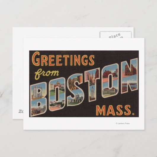 Boston, MassachusettsLarge Letter Scenes 3 Briefkaart (Voorkant / Achterkant)