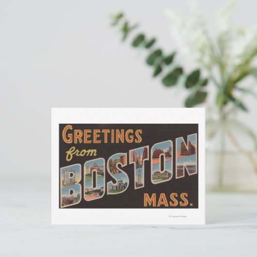 Boston, MassachusettsLarge Letter Scenes 3 Briefkaart (Staand voorkant)