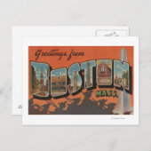 Boston, MassachusettsLarge Letter Scenes Briefkaart (Voorkant / Achterkant)