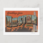 Boston, MassachusettsLarge Letter Scenes Briefkaart (Voorkant)