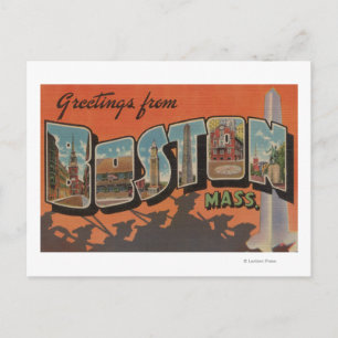 Boston, MassachusettsLarge Letter Scenes Briefkaart
