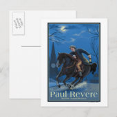 Boston, MassachusettsPaul Revere's Ride Briefkaart (Voorkant / Achterkant)