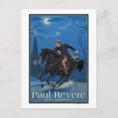 Boston, MassachusettsPaul Revere's Ride Briefkaart (Voorkant)