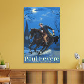 Boston, MassachusettsPaul Revere's Ride Canvas Afdruk (Insitu (Woonkamer))
