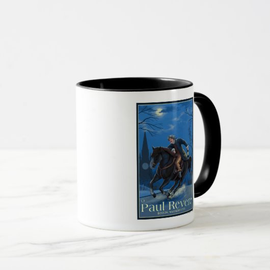 Boston, MassachusettsPaul Revere's Ride Mok (Voorkant rechts)