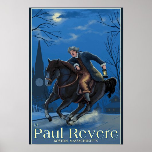 Boston, MassachusettsPaul Revere's Ride Poster (Voorkant)