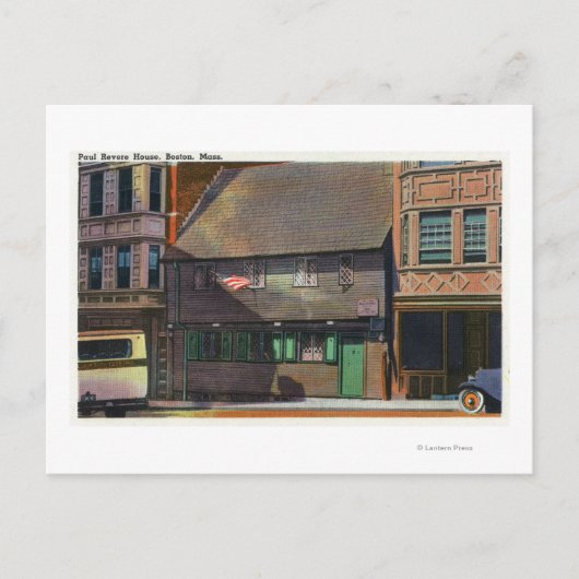 Boston, MassachusettsView of Paul Revere House Briefkaart (Voorkant)