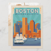 Boston, Massachussetts | Datum opslaan - Foto Save The Date (Voorkant / Achterkant)
