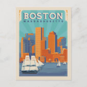Boston, Massachussetts | Save the date Aankondigingskaart (Voorkant)
