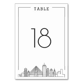 Boston, massale bruiloft | tafelnummer