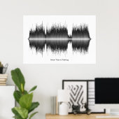 Boston meer dan een sensationele soundwave-kunst poster (Thuiskantoor)
