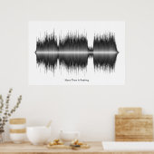 Boston meer dan een sensationele soundwave-kunst poster (Keuken)