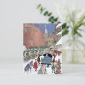Boston met Kerst Kunstkaart Briefkaart (Staand voorkant)