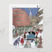 Boston met kerstkaart briefkaart (Voorkant / Achterkant)
