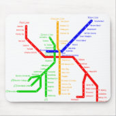Boston metro Mousepad Muismat (Voorkant)