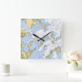 Boston Nautical Map klok (Huis)