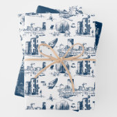  Boston Navy Gift Wrap Set Inpakpapier Vel (In situ)