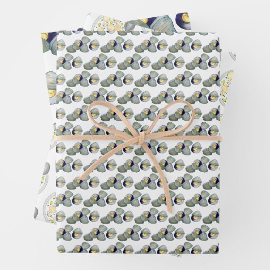 Boston New England Clams Clam Chowder Soup Inpakpapier Vel (In situ)