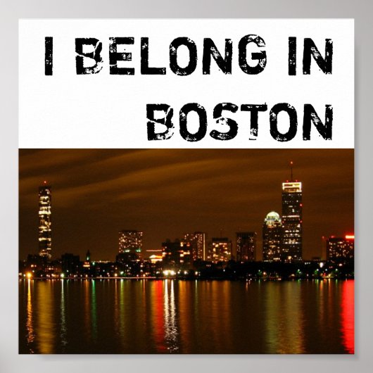 Boston_night, IK BEN IN BOSTON Poster (Voorkant)