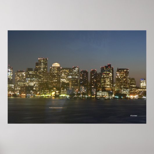 Boston Night Sky Poster (Voorkant)