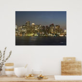 Boston Night Sky Poster (Keuken)