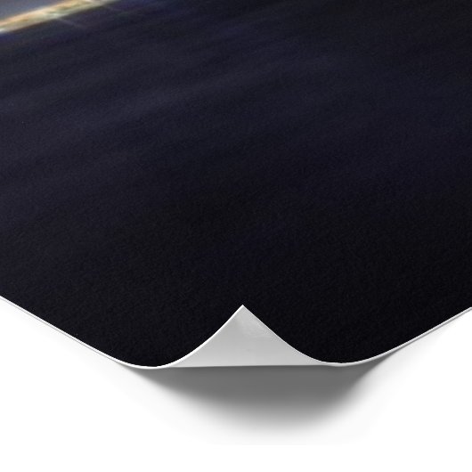 Boston Night Skyline Poster (Hoek)