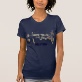 Boston Night Skyline T-shirt (Voorkant)