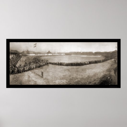 Boston & NY Baseball Foto 1904 Poster (Voorkant)