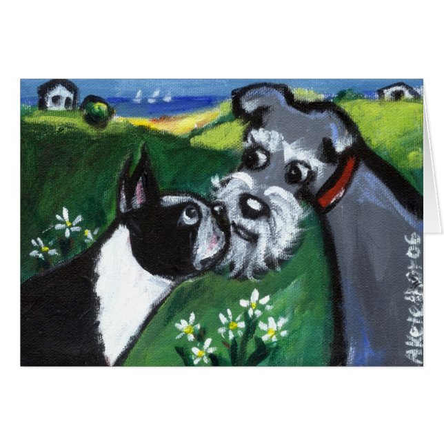 boston ontmoet schnauzer (Voorkant Horizontaal)