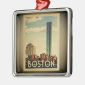 Boston Ornament Vintage Travel Skyline (Links)