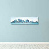 Boston Panoramic Skyline Harbour Uitzicht Canvas P (Insitu (Houten vloer))