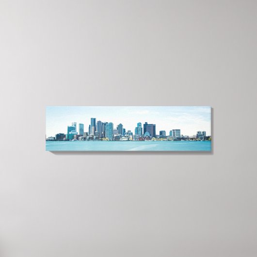 Boston Panoramic Skyline Harbour Uitzicht Canvas P Afdruk (Voorkant)