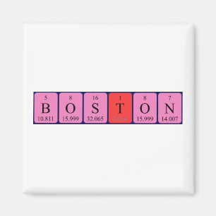 Boston periodieke table name magnet