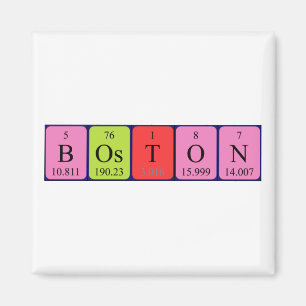 Boston periodieke table name magnet