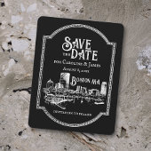 Boston persoonlijke Save the Date Notitiekaartje