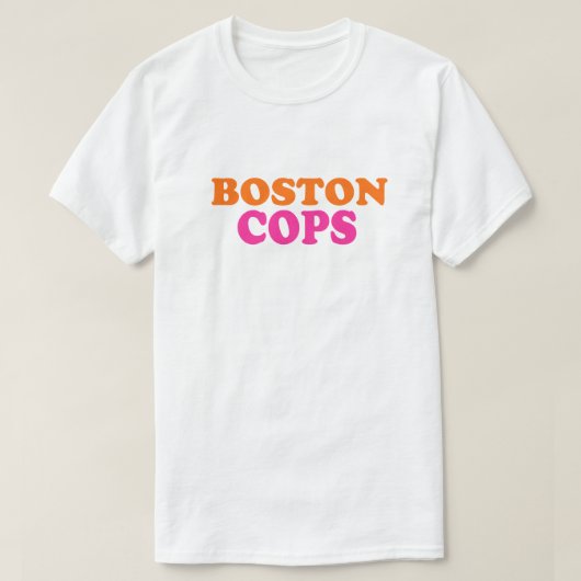 Boston politieagenten Cops T-shirt (Design voorkant)